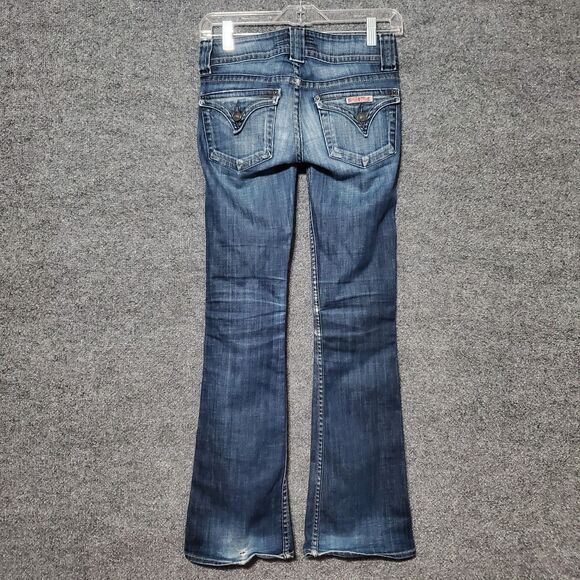 Hudson Signature Bootcut Jeans Womens Size 24 Flap Pockets Dark Blue Stretch - Picture 2 of 11